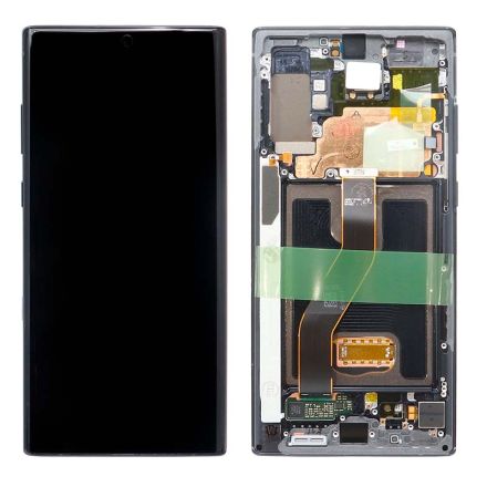 For Samsung Galaxy Note10+ SM-N975/N975U/N975F OLED Screen Digitizer Assembly with Front Frame - Black - OEM Refurbished