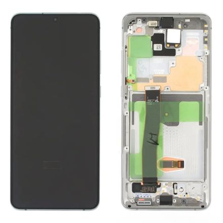 For Samsung Galaxy S20 Ultra SM-G988/G988B/G988U OLED & Digitizer Assembly with Front Frame - White - OEM New