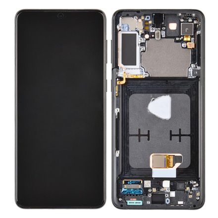 For Samsung Galaxy S21+ G996U/G996B OLED Screen Digitizer Assembly with Front Frame - Black - OEM New