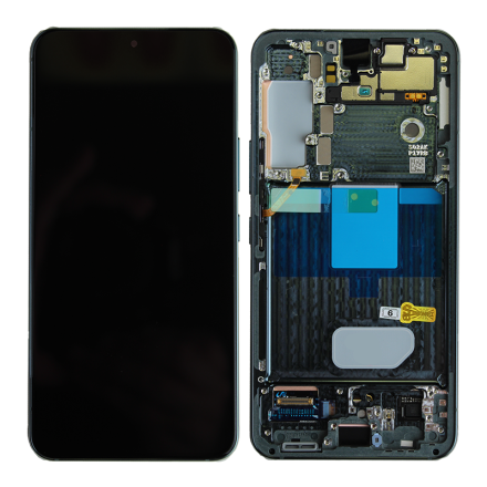 For Samsung Galaxy S22 5G S901/S901U/S901B OLED Screen Digitizer Assembly with Front Frame - Green - OEM New