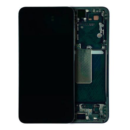 For Samsung Galaxy S23 5G S911B (International Version) OLED Screen Digitizer Assembly with Front Frame - Phantom Black - OEM New
