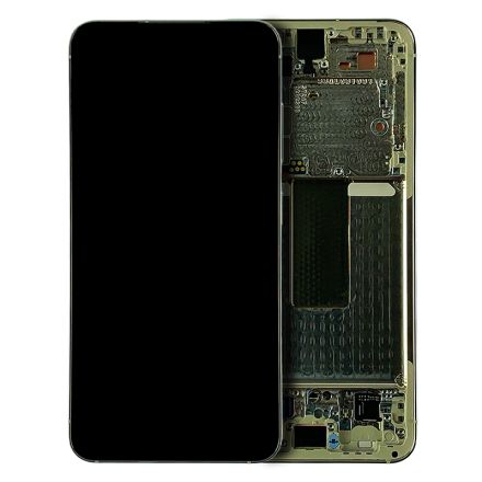 For Samsung Galaxy S23 5G S911B (International Version) OLED Screen Digitizer Assembly with Front Frame - Cream - OEM New