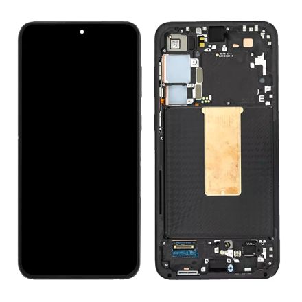 For Samsung Galaxy S23+ 5G S916B (International Version) OLED Screen Digitizer Assembly with Front Frame - Phantom Black - OEM New
