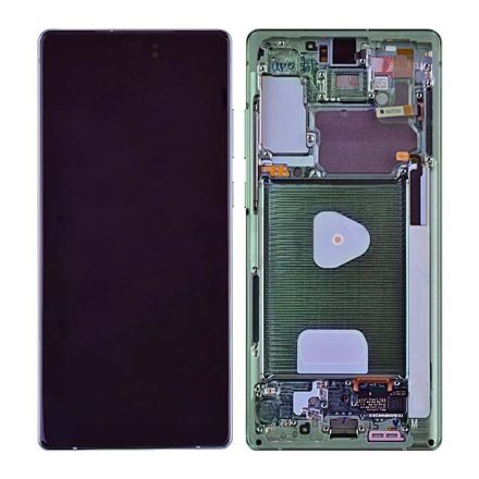 For Samsung Galaxy Note20 N980U/N980F OLED Screen Digitizer Assembly with Front Frame - Green - OEM Refurbished