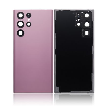 For SM Galaxy S22 Ultra 5G S908/S908U/S908B Battery Cover with Small Parts - Burgundy